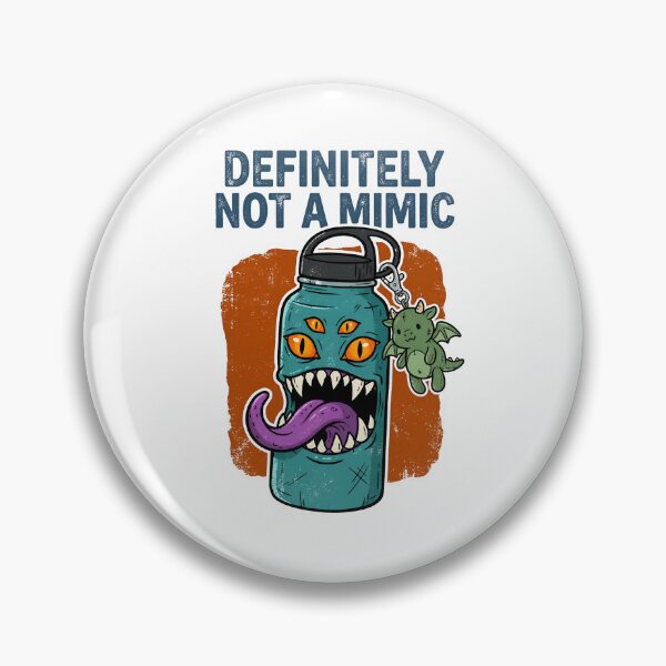 Item preview, Definitely Not A Mimic Funny Tabletop RPG Monster Water Bottle designed and sold by Fenay Designs.