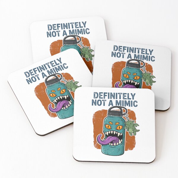 Item preview, Definitely Not A Mimic Funny Tabletop RPG Monster Water Bottle designed and sold by Fenay Designs.