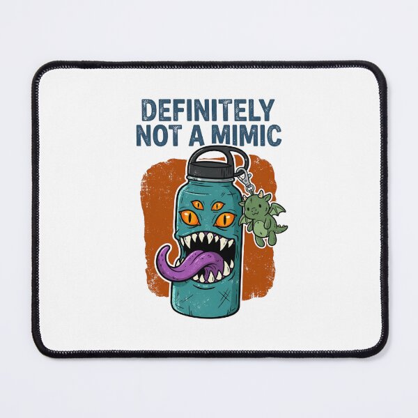 Item preview, Definitely Not A Mimic Funny Tabletop RPG Monster Water Bottle designed and sold by Fenay Designs.