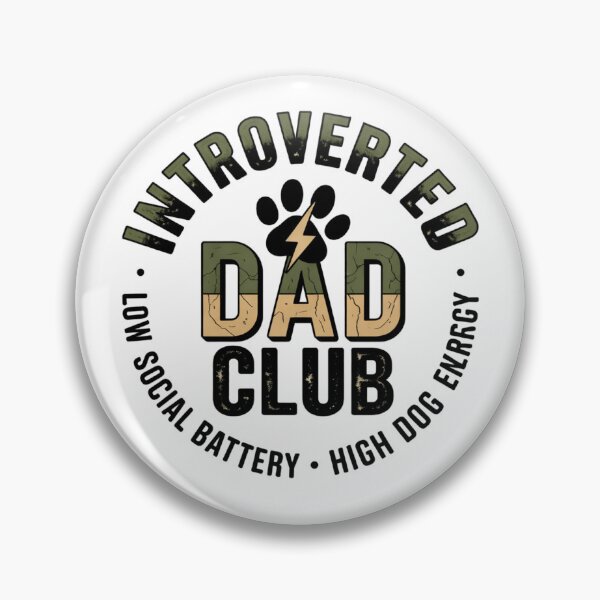 Item preview, Introverted Dog Dad Club – Low Social Battery High Dog Energy Funny Dog Lover Design designed and sold by RALYSHOP.