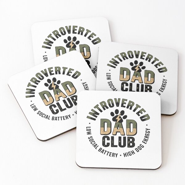 Item preview, Introverted Dog Dad Club – Low Social Battery High Dog Energy Funny Dog Lover Design designed and sold by RALYSHOP.