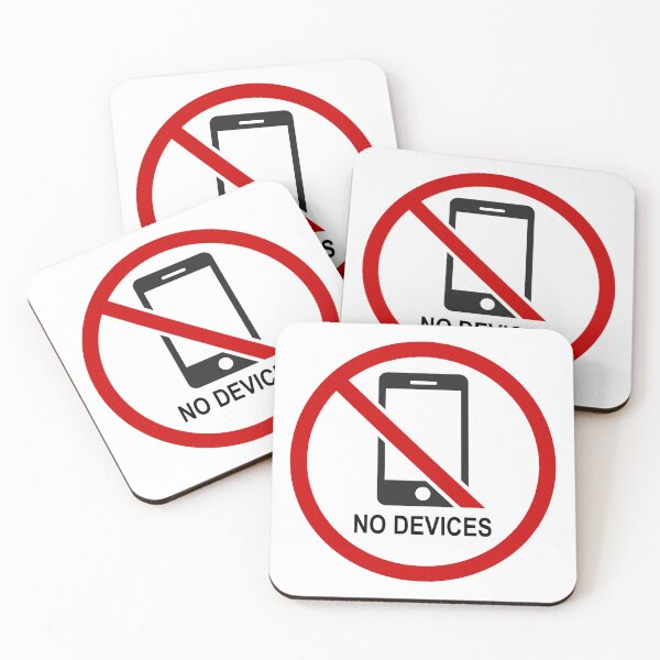 Item preview, No Devices Sticker – No Electronics Allowed Digital Detox Sign designed and sold by RafenStein.