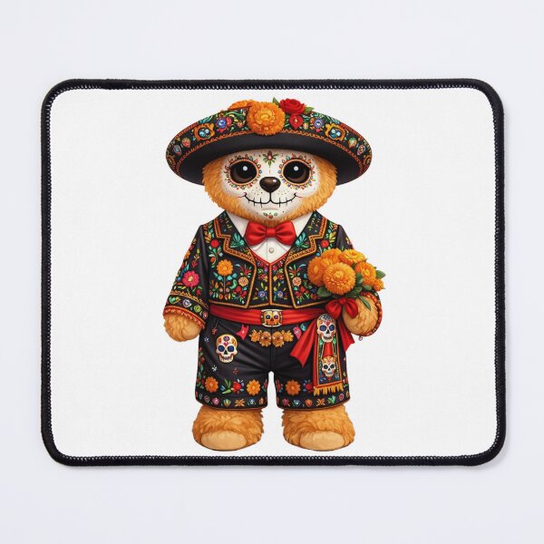 Item preview, Cute Day of the Dead Sugar Skull Mariachi Teddy Bear Illustration designed and sold by CuteBear87.