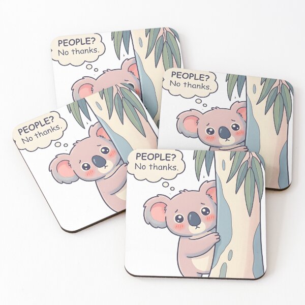 Item preview, Shy Koala Hiding Behind Tree Illustration designed and sold by Koalangel.