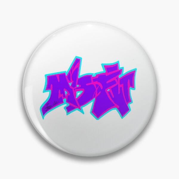Item preview, MISFIT – purple-pink graffiti with neon effect | Urban Street Art Style designed and sold by Bezok.