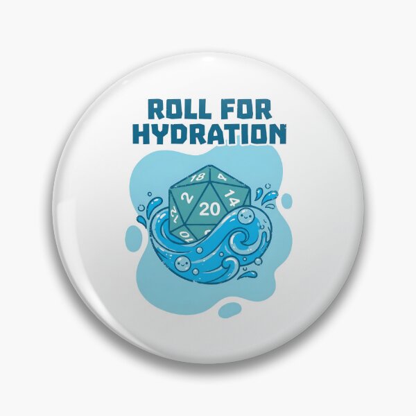 Item preview, Roll For Hydration Blue D20 Dice Tabletop RPG Gaming Humor Shirt designed and sold by Fenay Designs.