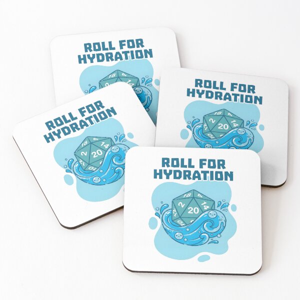 Item preview, Roll For Hydration Blue D20 Dice Tabletop RPG Gaming Humor Shirt designed and sold by Fenay Designs.