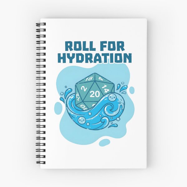 Item preview, Roll For Hydration Blue D20 Dice Tabletop RPG Gaming Humor Shirt designed and sold by Fenay Designs.