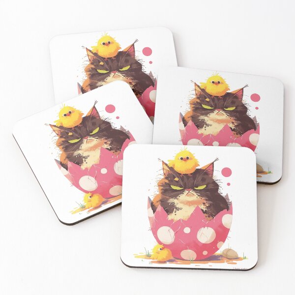 Item preview, Grumpy Easter Chick Cat designed and sold by CritterSquad.