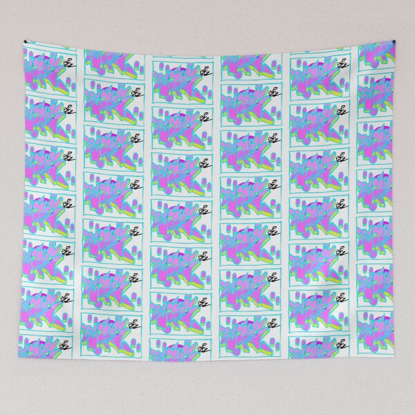 Item preview, Retro Graffiti Hand – Urban Street Art with 80s Vibes | Neon pop art style designed and sold by Bezok.