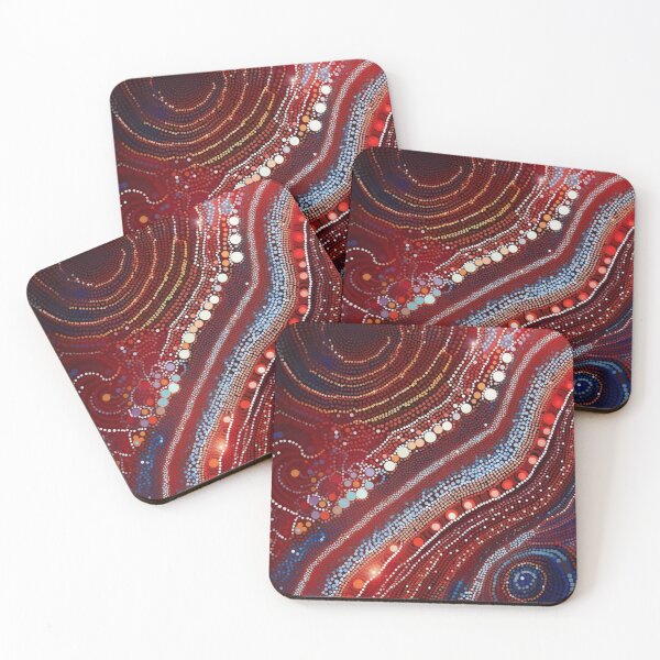 Item preview, Aboriginal Inspired Dot Art - Gentle Lava Waves designed and sold by GrinGalore.