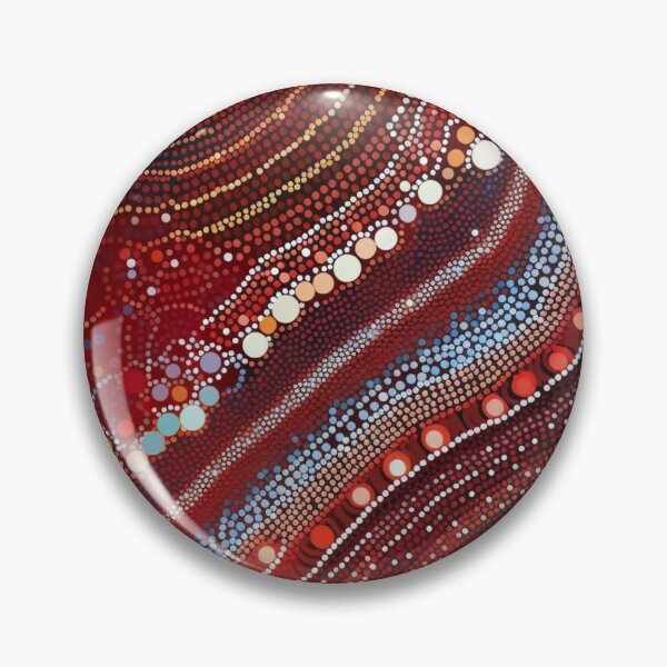 Item preview, Aboriginal Inspired Dot Art - Gentle Lava Waves designed and sold by GrinGalore.