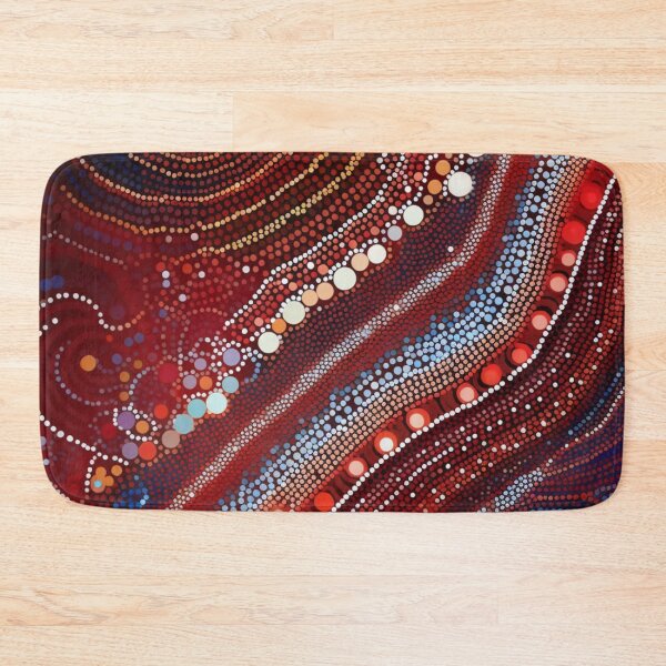 Item preview, Arte de puntos de inspiración aborigen - Suaves olas de lava designed and sold by GrinGalore.