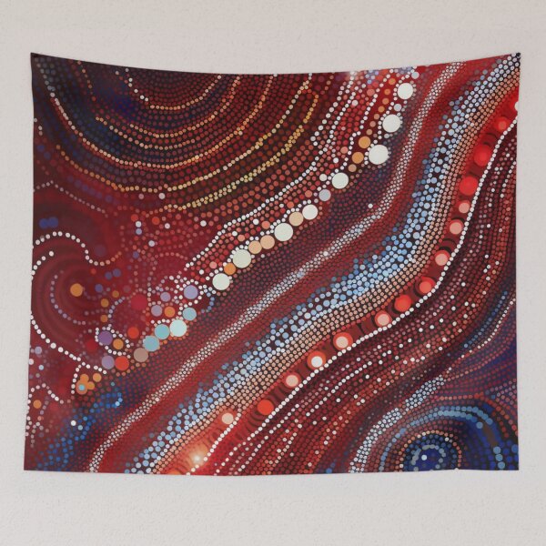 Item preview, Aboriginal Inspired Dot Art - Gentle Lava Waves designed and sold by GrinGalore.