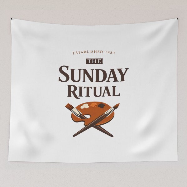 Item preview, The Sunday Ritual Vintage Meditation Painting Design designed and sold by SplashTastic.