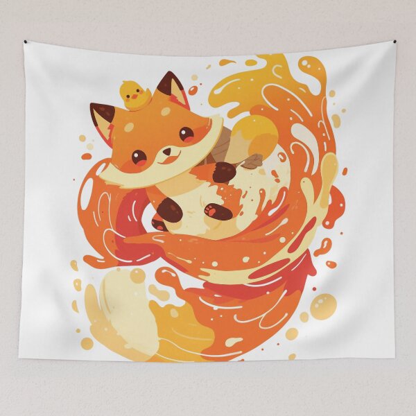 Item preview, Cotton Candy Fox Sticker designed and sold by CritterSquad.