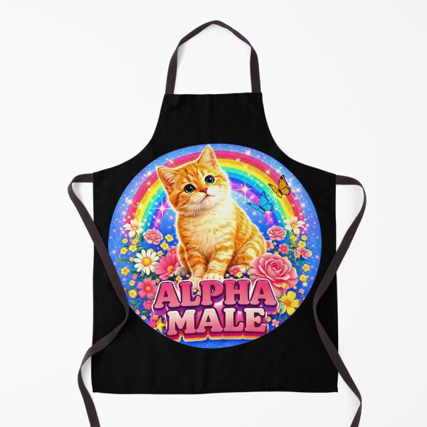Item preview, Alpha Male Funny Cat Kitten Rainbow Floral designed and sold by gear-posters.
