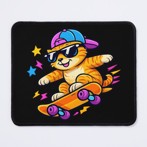 Item preview, Cool Cat On A Skateboard designed and sold by McThingummy.