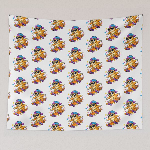 Item preview, Cool Cat On A Skateboard designed and sold by McThingummy.