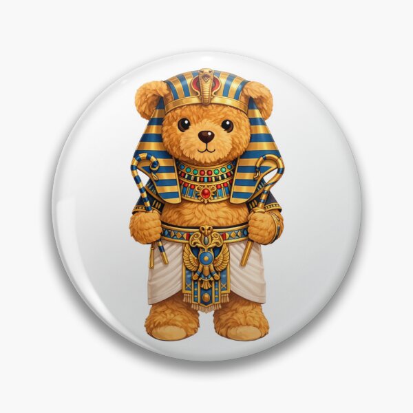 Item preview, Cute Ancient Egyptian Pharaoh Teddy Bear with Crook and Flail Illustration designed and sold by CuteBear87.
