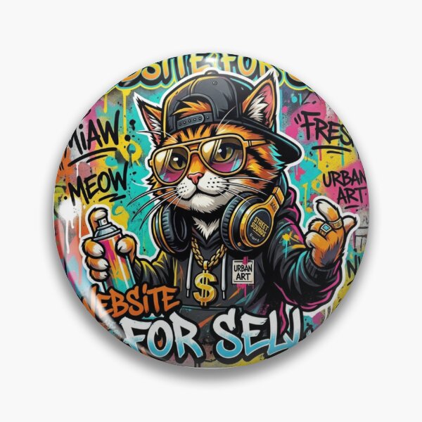 Item preview, Cool Graffiti Cat Urban Street Art Design designed and sold by plastic2021.