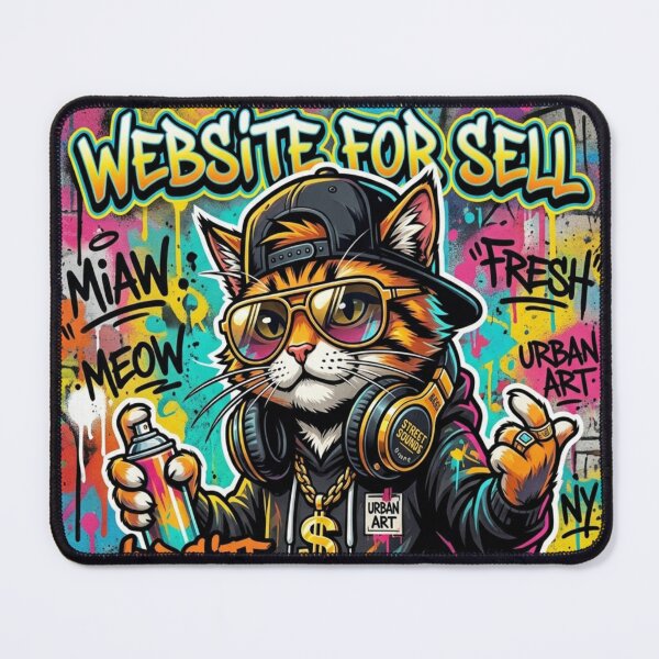 Item preview, Cool Graffiti Cat Urban Street Art Design designed and sold by plastic2021.