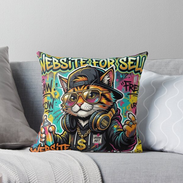 Item preview, Cool Graffiti Cat Urban Street Art Design designed and sold by plastic2021.