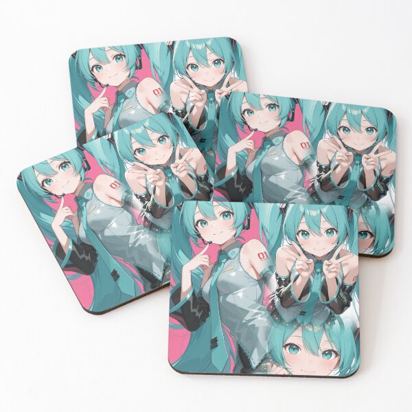 Item preview, Turquoise Virtual Idol — Cyberpunk Anime Digital Illustration designed and sold by Planet Utoppia.