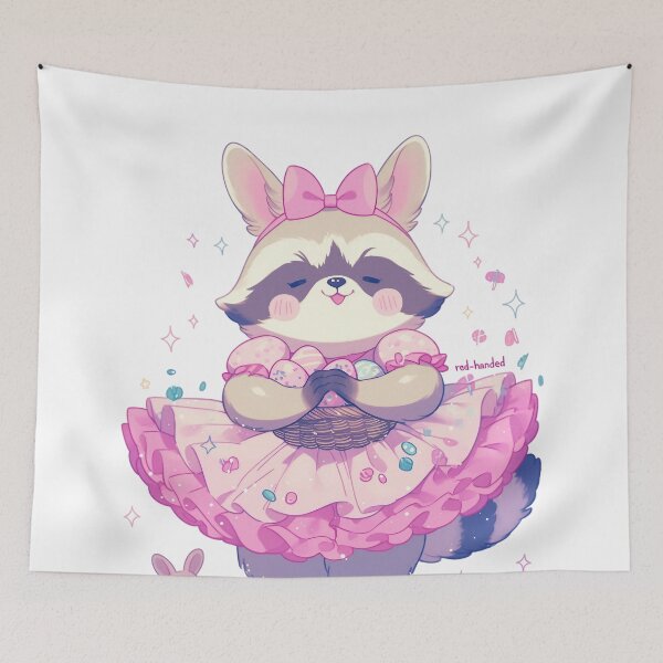 Item preview, Pink Tutu Easter Raccoon designed and sold by CritterSquad.