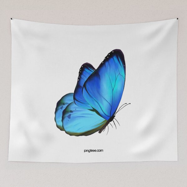 Item preview, Glowing Blue Butterfly Aesthetic – Minimal Nature Sticker Design designed and sold by IconicDesignsXd.