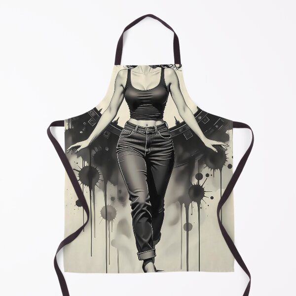 Item preview, Black And White Muse Walking Through Ink Halo designed and sold by ArtaFutura.