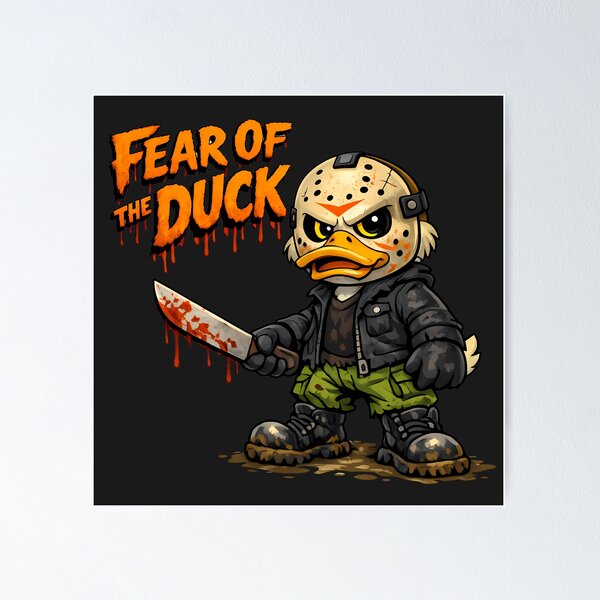 Item preview, Fear of the Duck Funny Horror Duck Design designed and sold by AuraloomAtelier.