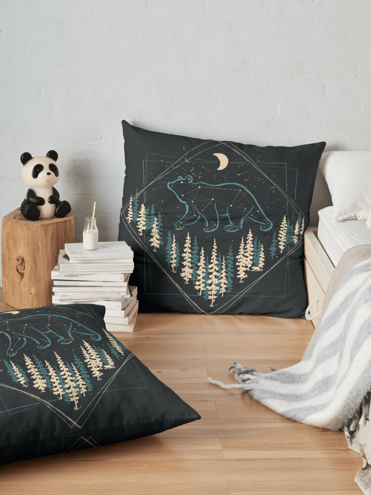 Alternate view of The Heaven's Wild Bear Floor Pillow