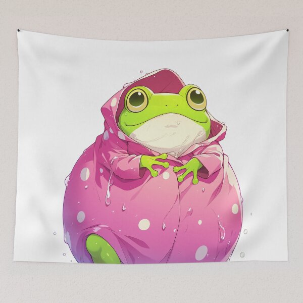 Item preview, Rain Frog in Pink Bonnet designed and sold by CritterSquad.