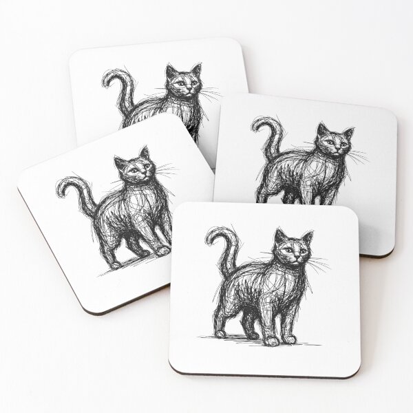 Item preview, Pencil Sketch Cat Design  designed and sold by Thread&Fable.