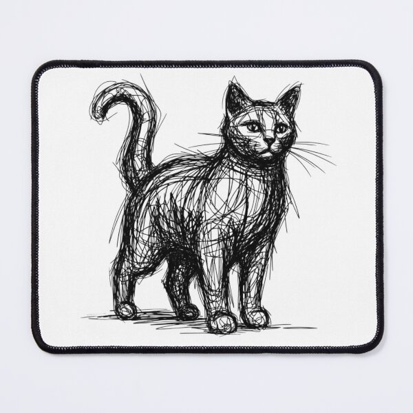 Item preview, Pencil Sketch Cat Design designed and sold by Thread&Fable.