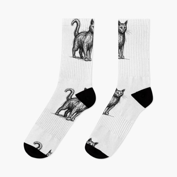 Item preview, Pencil Sketch Cat Design  designed and sold by Thread&Fable.
