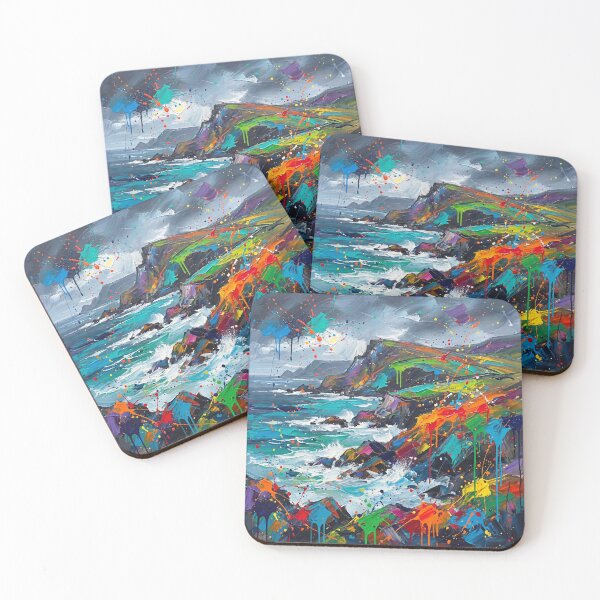 Item preview, Abstract Irish Coast Splash Painting designed and sold by Printpix.