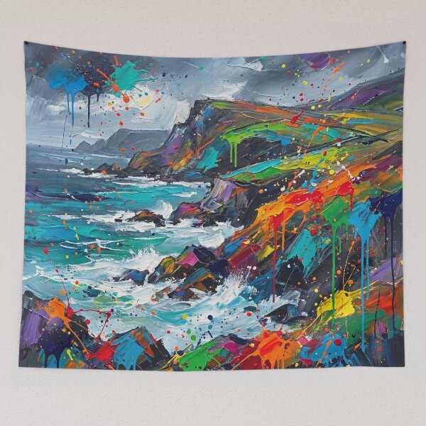 Item preview, Abstract Irish Coast Splash Painting designed and sold by Printpix.