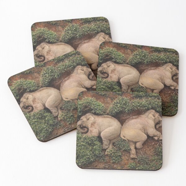 Item preview, Elephants at rest in natural serenity designed and sold by donchago.