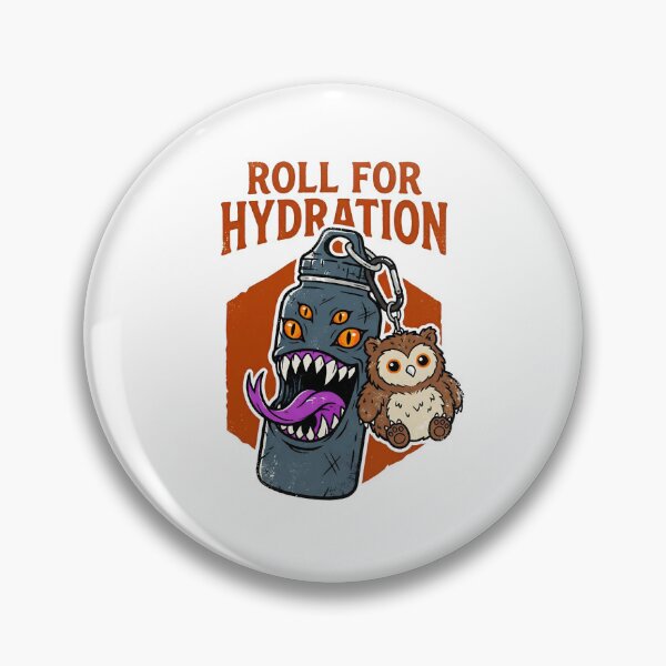 Item preview, Roll For Hydration Funny RPG Tabletop Gaming Mimic Water Bottle designed and sold by Fenay Designs.