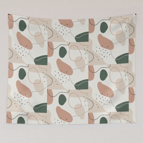 Item preview, Boho Minimalist Organic Shapes and Lines - Earthy Neutral Tones Pattern designed and sold by meri3465.