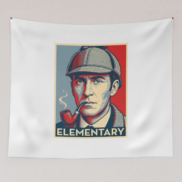 Item preview, Sherlock Holmes Elementary Retro Detective Poster Graphic Shirt designed and sold by Fenay Designs.