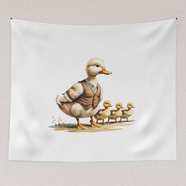 Item preview, Cute Papa Duck And Baby Ducklings Watercolor Father's Day designed and sold by AQUILAKREO.