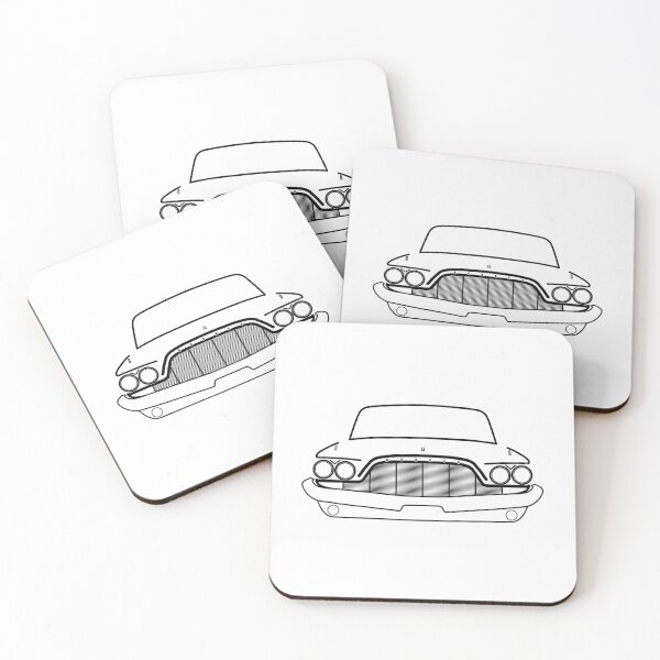 Item preview, DeSoto Adventurer 1960 classic car outline black designed and sold by soitwouldseem.