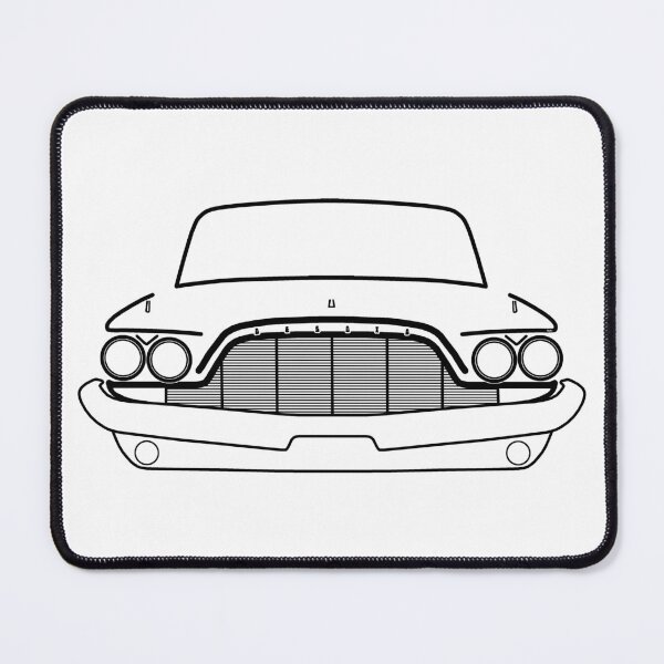 Item preview, DeSoto Adventurer 1960 classic car outline black designed and sold by soitwouldseem.