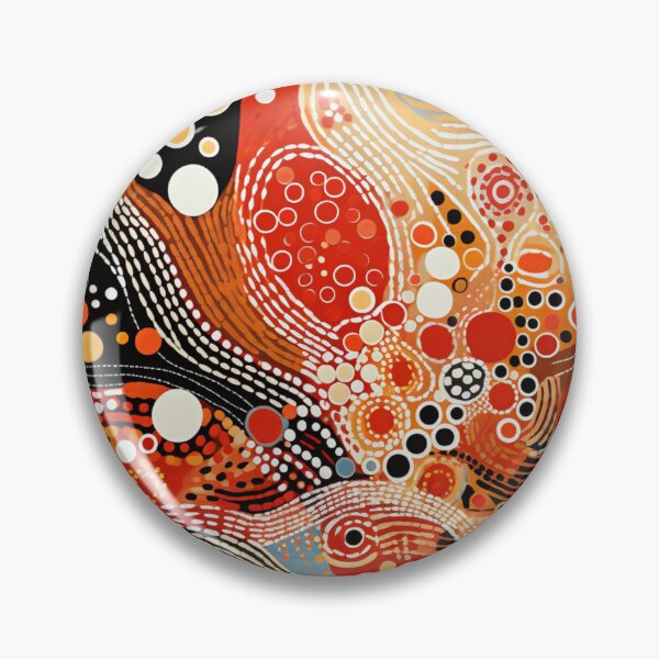 Item preview, Aboriginal Inspired Dot Art - Lava Valley designed and sold by GrinGalore.