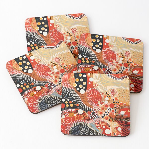 Item preview, Aboriginal Inspired Dot Art - Lava Valley designed and sold by GrinGalore.