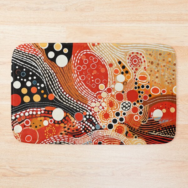 Item preview, Aboriginal Inspired Dot Art - Lava Valley designed and sold by GrinGalore.