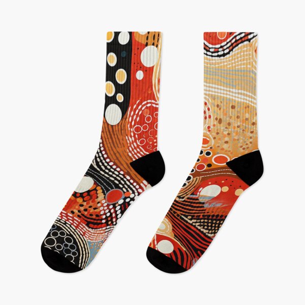Item preview, Aboriginal Inspired Dot Art - Lava Valley designed and sold by GrinGalore.
